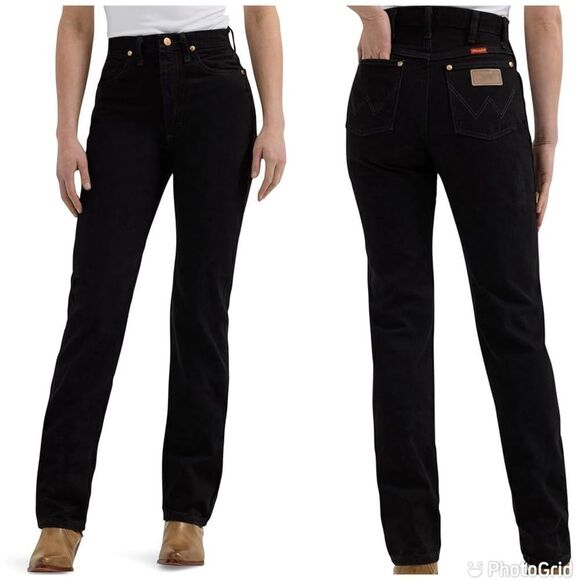 Wrangler Women's Western Cowboy Cut High Rise Slim Fit Tapered Leg Jeans - Picture 1 of 16
